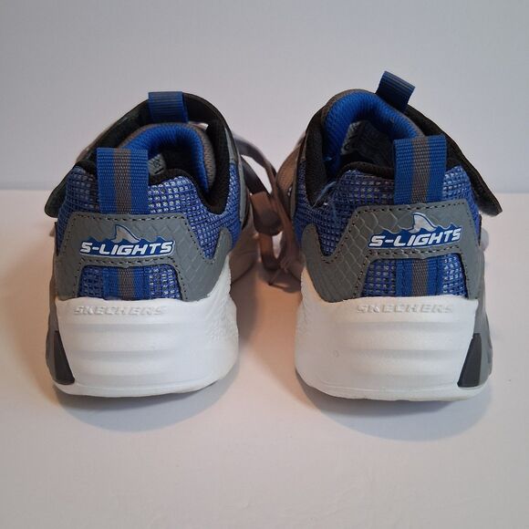 Skechers Creature Lights shark Bots light up Shoes kids size 2 Box - Picture 3 of 9